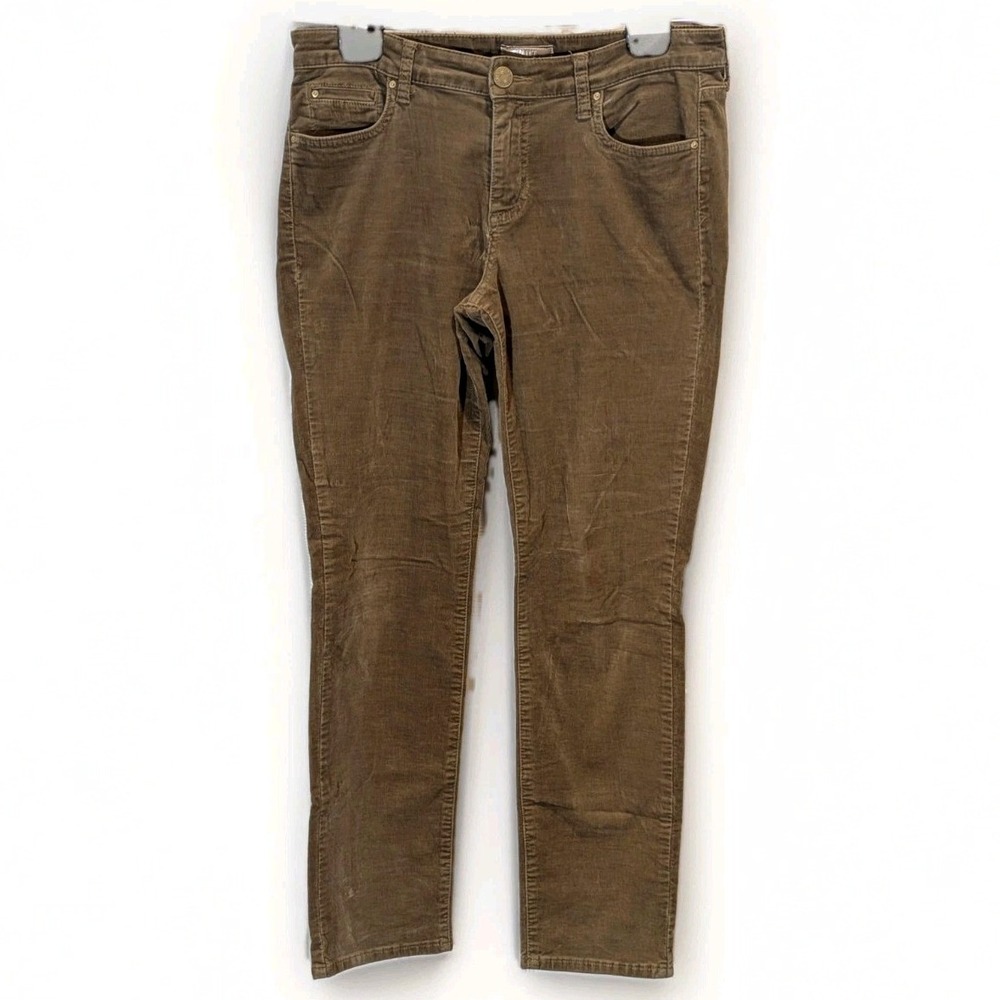 Dark Academia Brown Corduroy Boyfriend Pants Y2K Kut from the Kloth‎ Catherine